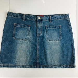 UNIONBAY Denim‎ Mini Skirt Pockets Medium Wash EUC